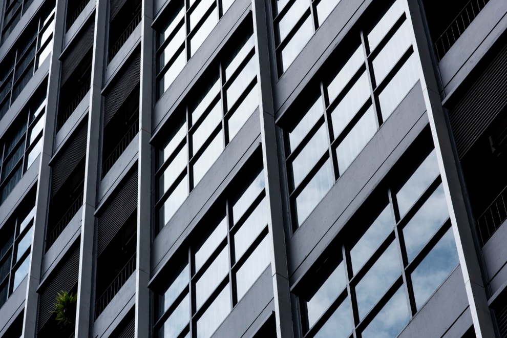 Commercial aluminium window installation