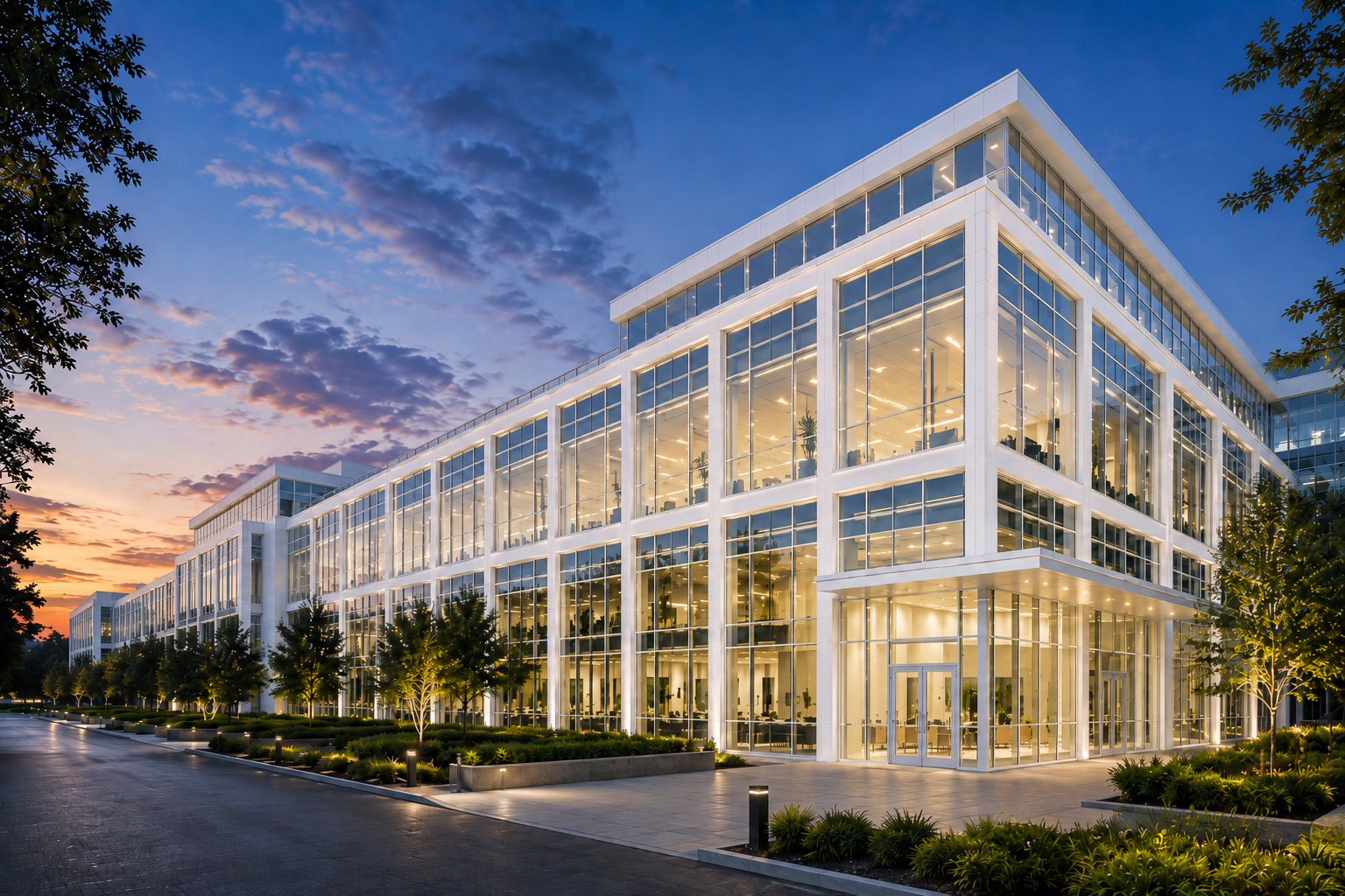 Commercial office facade