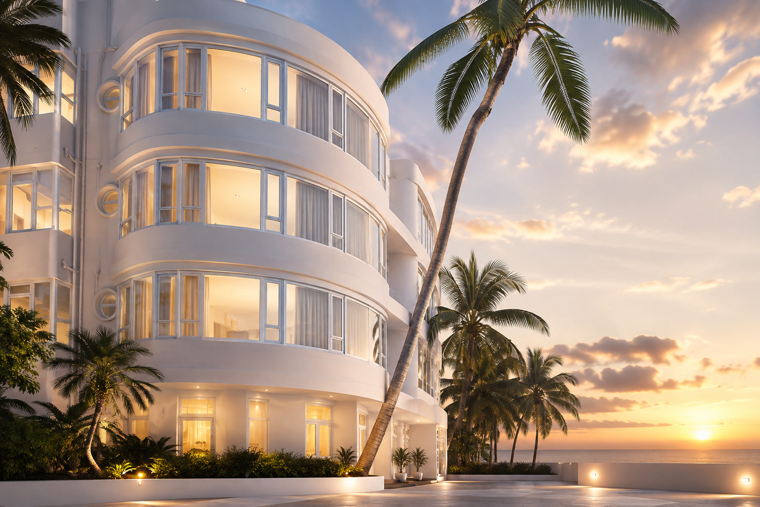 Curved architectural window